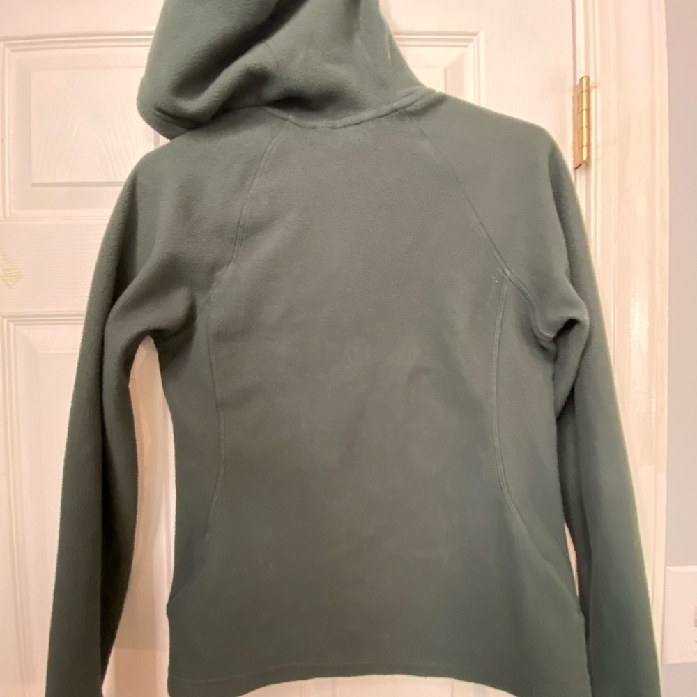 The North Face Womens Color Moss Green Zip Up Fleece Hoodie Small S/P - Picture 6 of 8